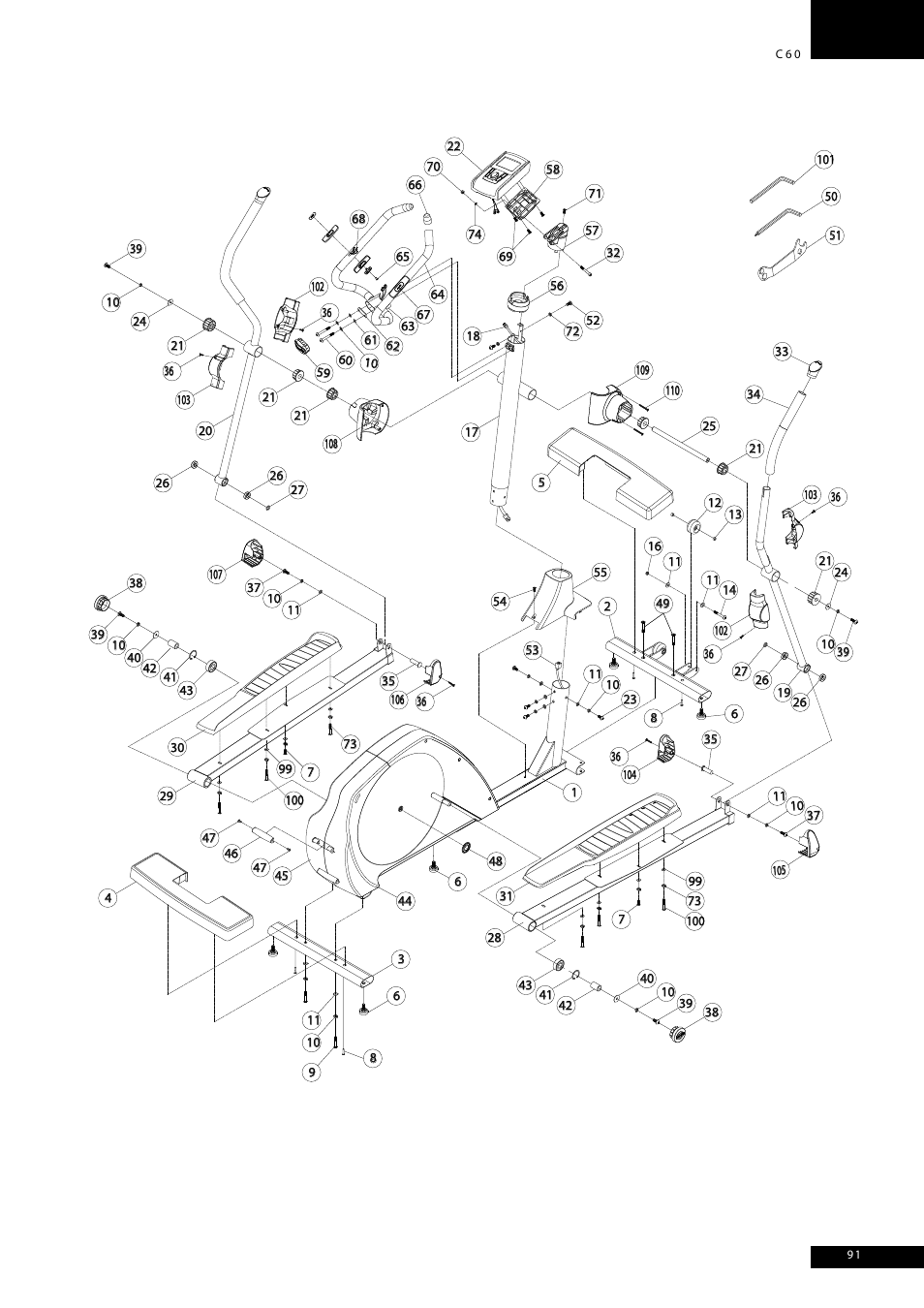 Tunturi C60 User Manual | Page 91 / 92