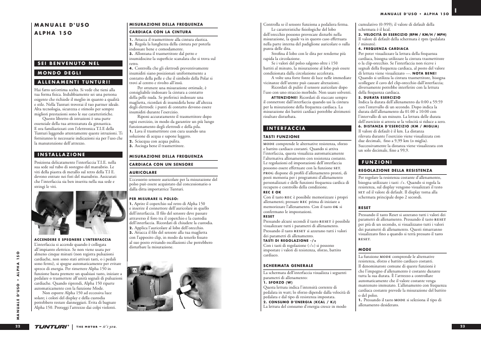 Tunturi ALPHA 15O User Manual | Page 12 / 19