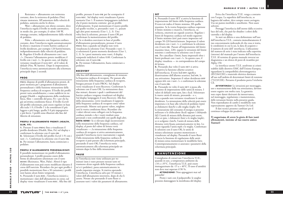 Tunturi ALPHA 15O User Manual | Page 13 / 19