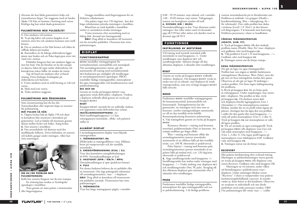Tunturi ALPHA 15O User Manual | Page 16 / 19