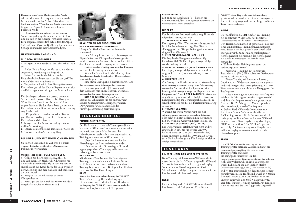 Tunturi ALPHA 15O User Manual | Page 4 / 19