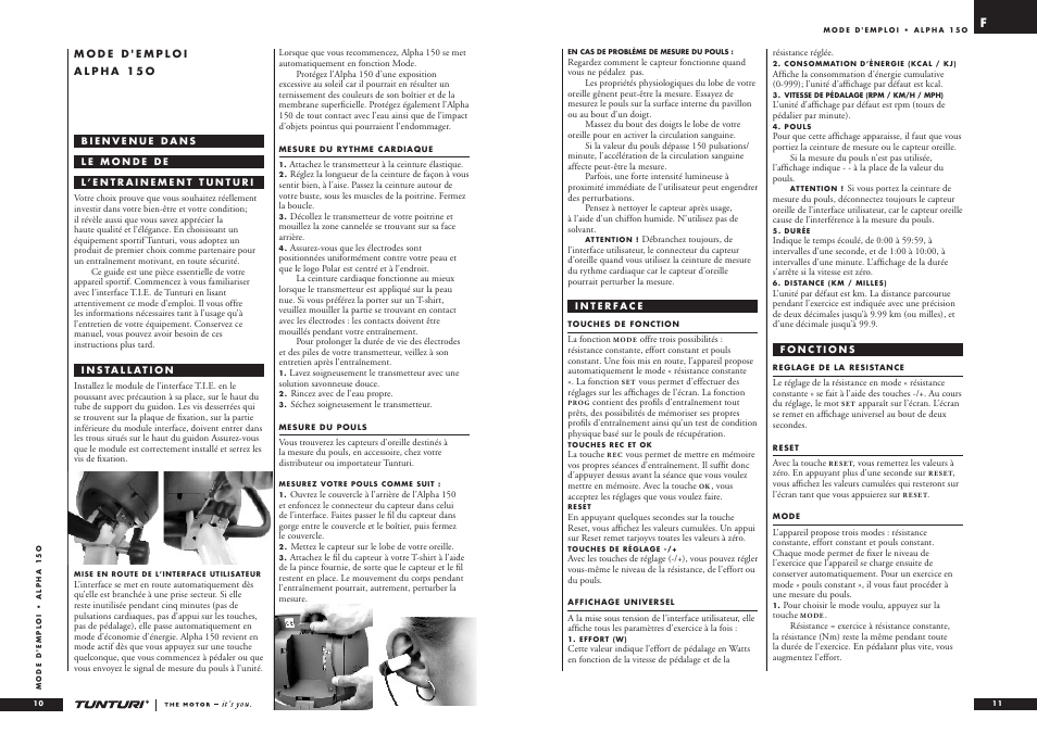 Tunturi ALPHA 15O User Manual | Page 6 / 19