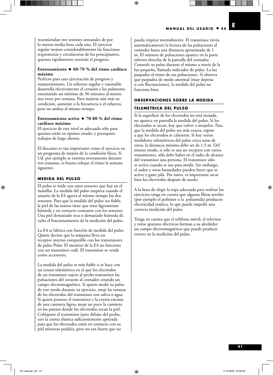 Tunturi E4 User Manual | Page 40 / 75