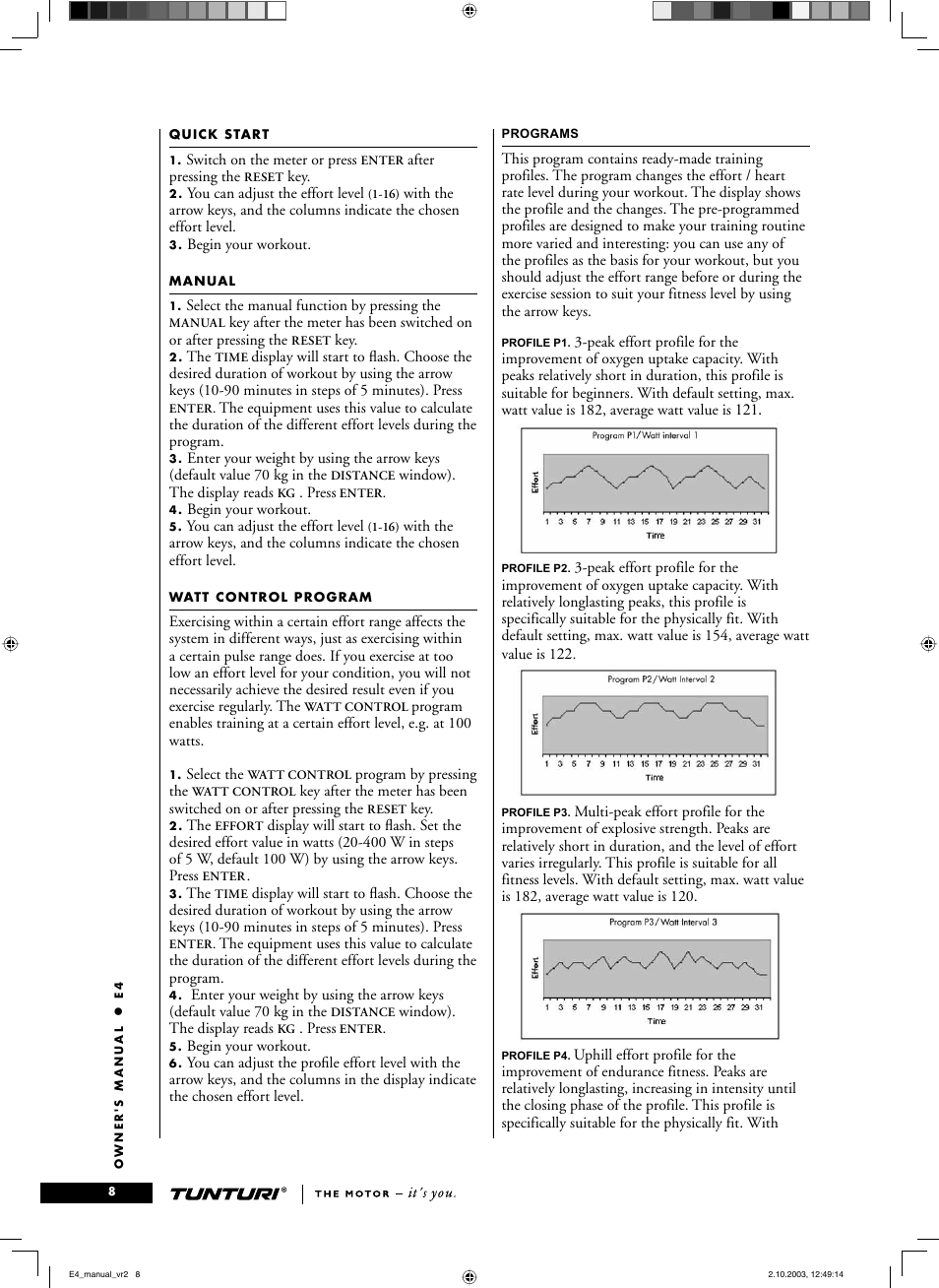 Tunturi E4 User Manual | Page 7 / 75