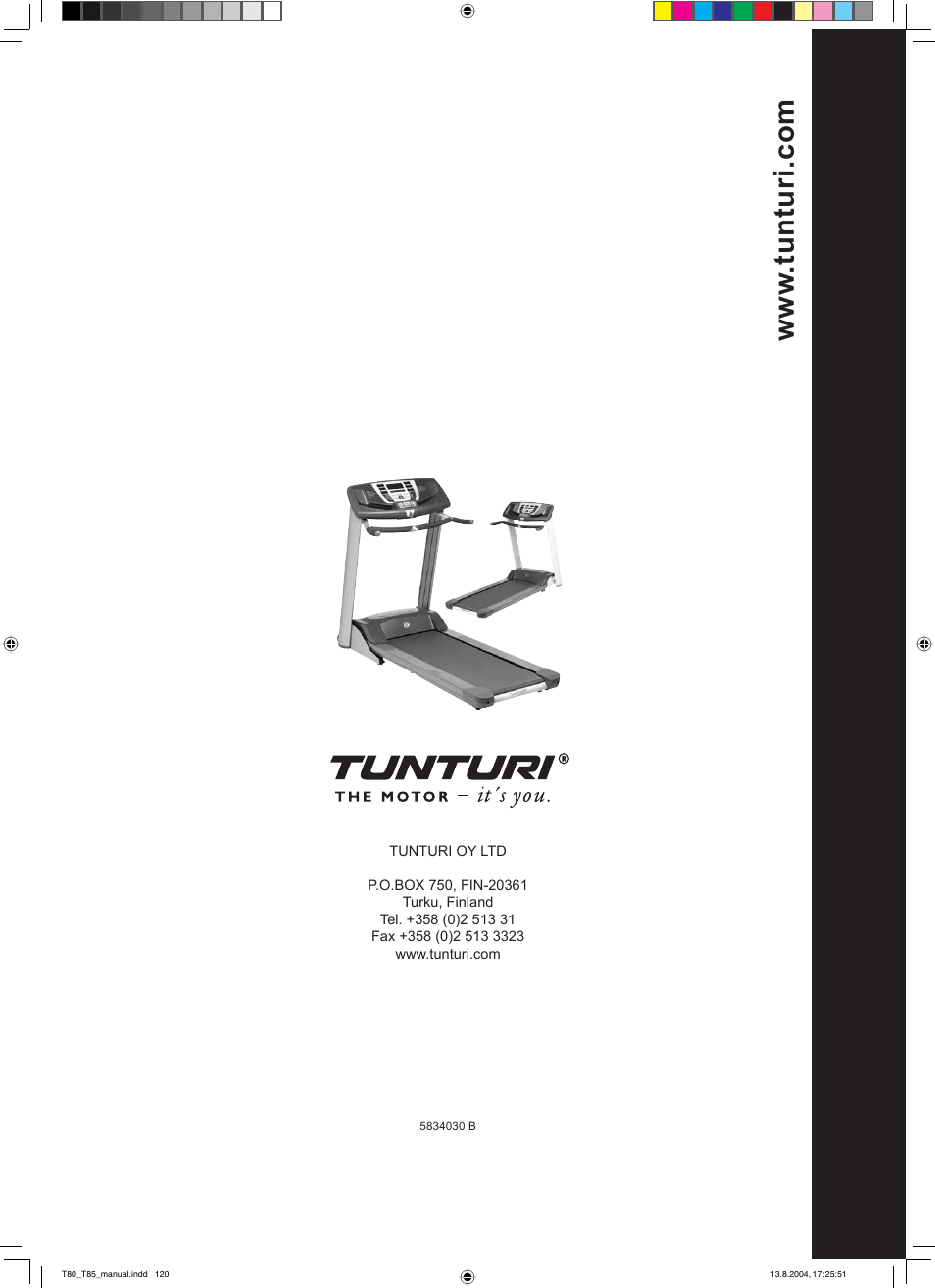 Tunturi T80/F User Manual | Page 120 / 120