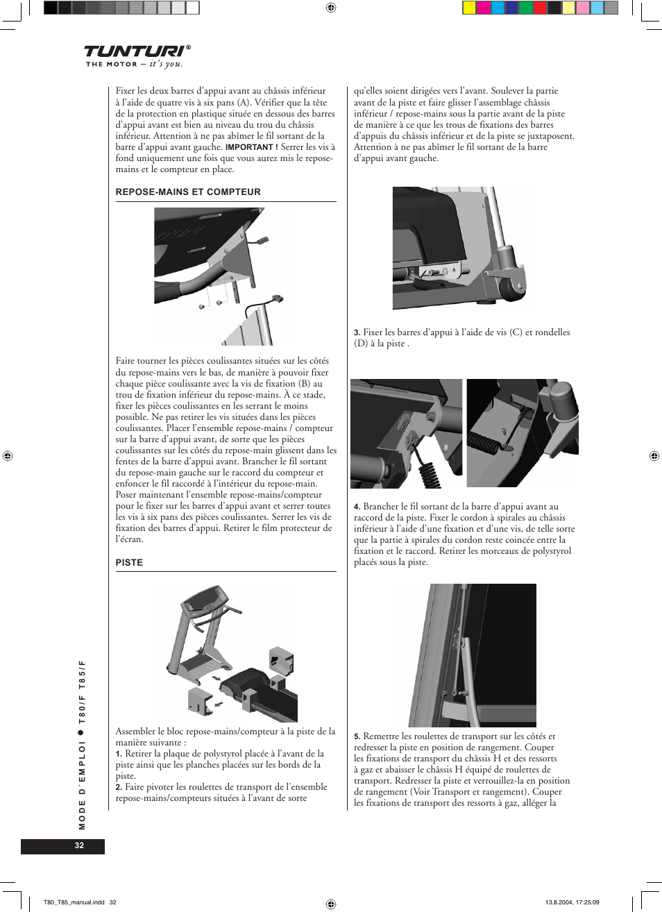 Tunturi T80/F User Manual | Page 32 / 120