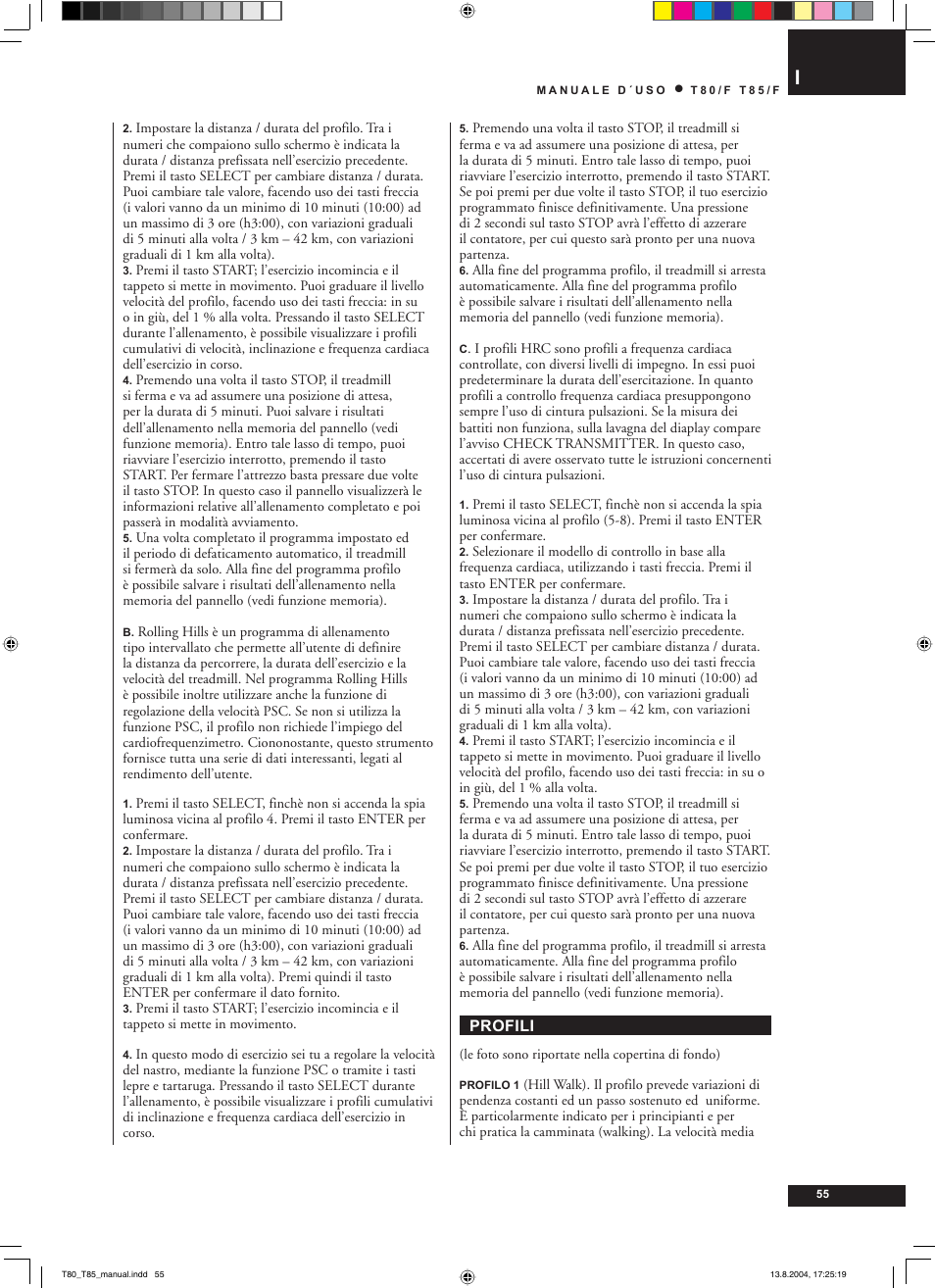 Tunturi T80/F User Manual | Page 55 / 120