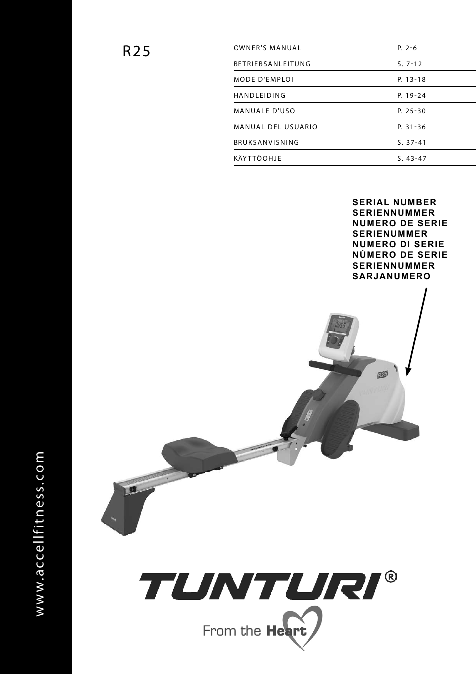 Tunturi R25 User Manual | 58 pages