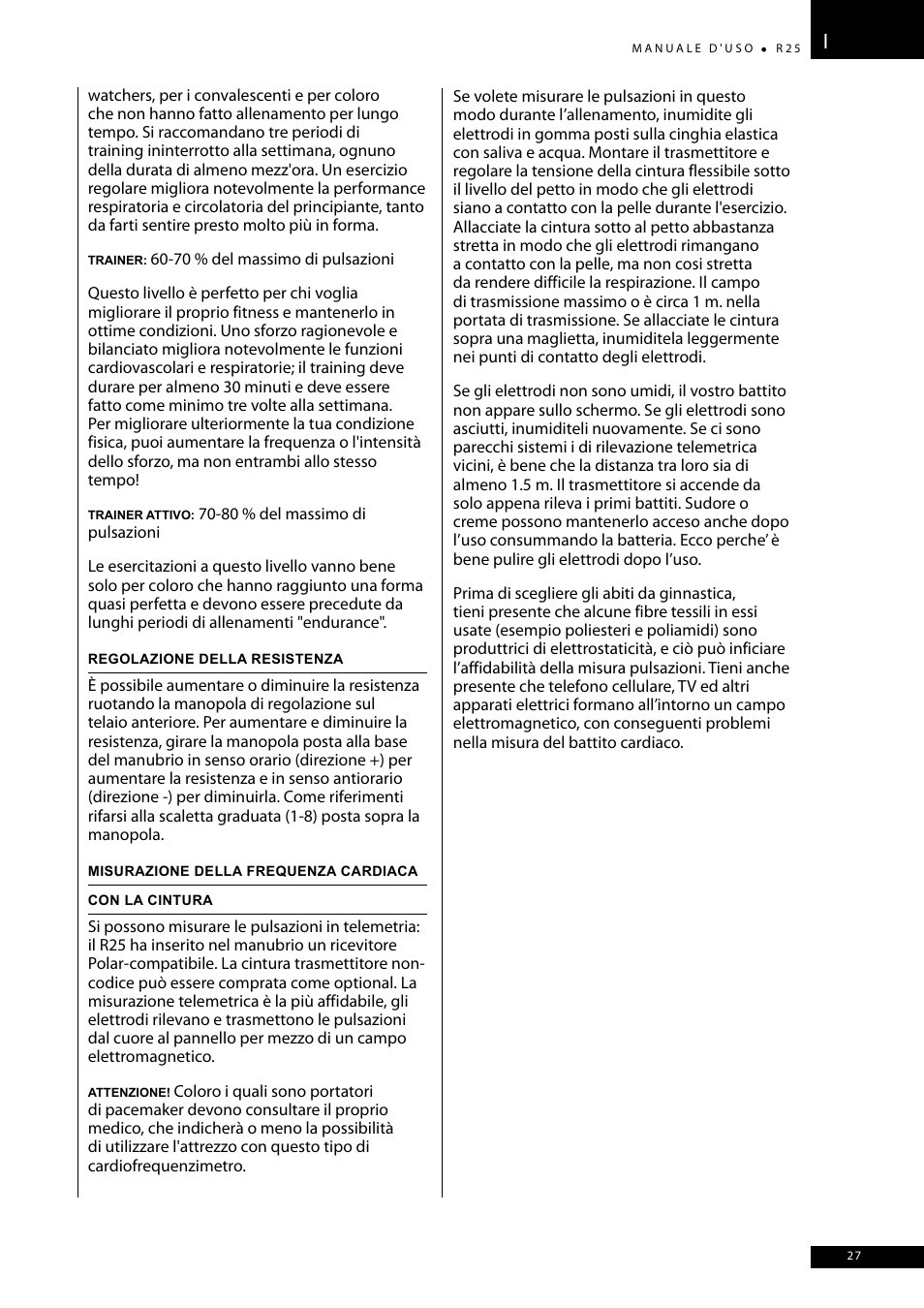 Tunturi R25 User Manual | Page 27 / 58