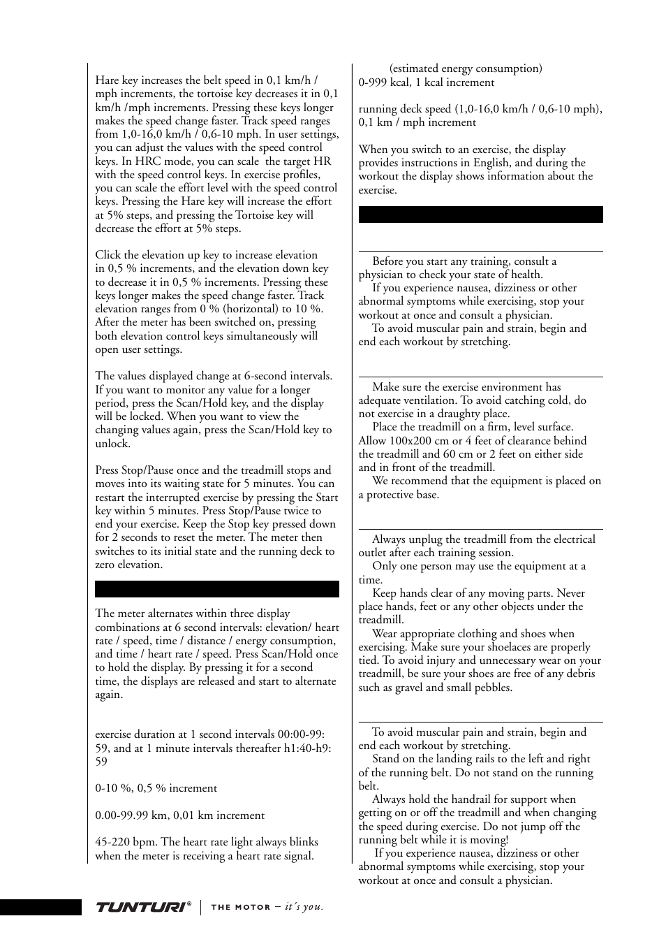 Tunturi J4F User Manual | Page 4 / 12