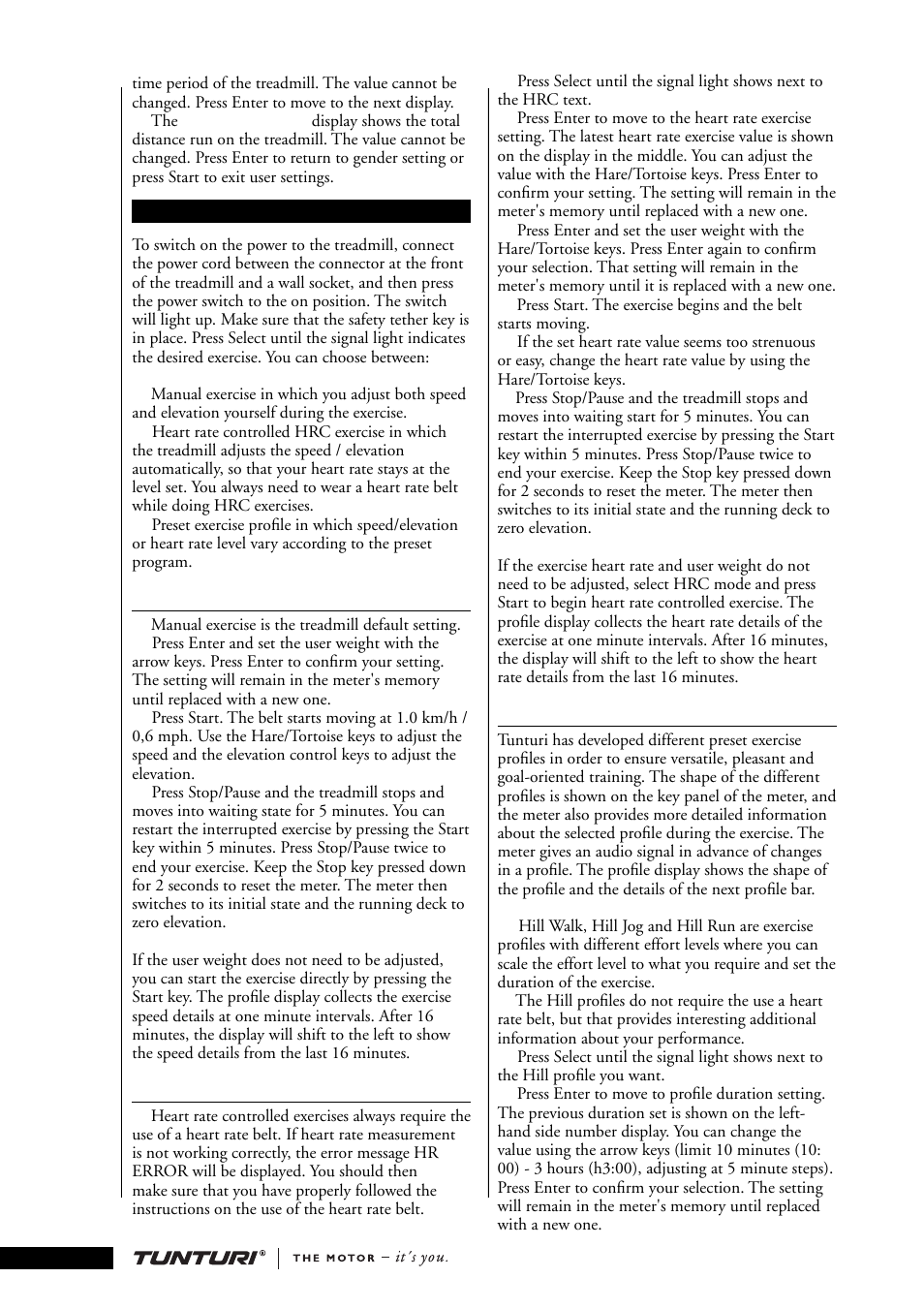 Tunturi J4F User Manual | Page 6 / 12