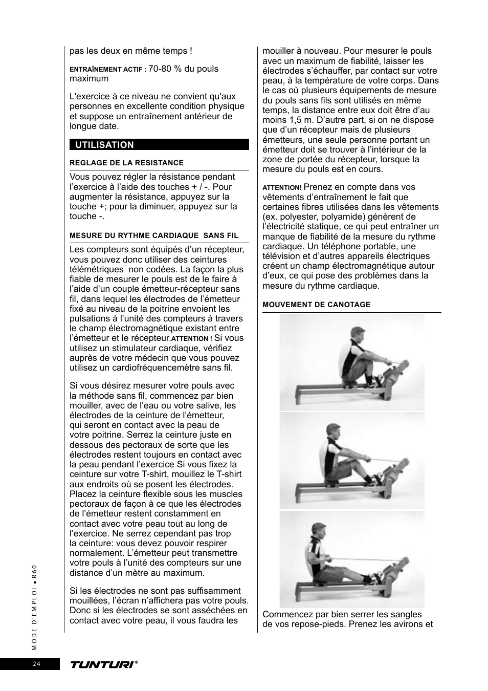 Tunturi R60 User Manual | Page 24 / 84
