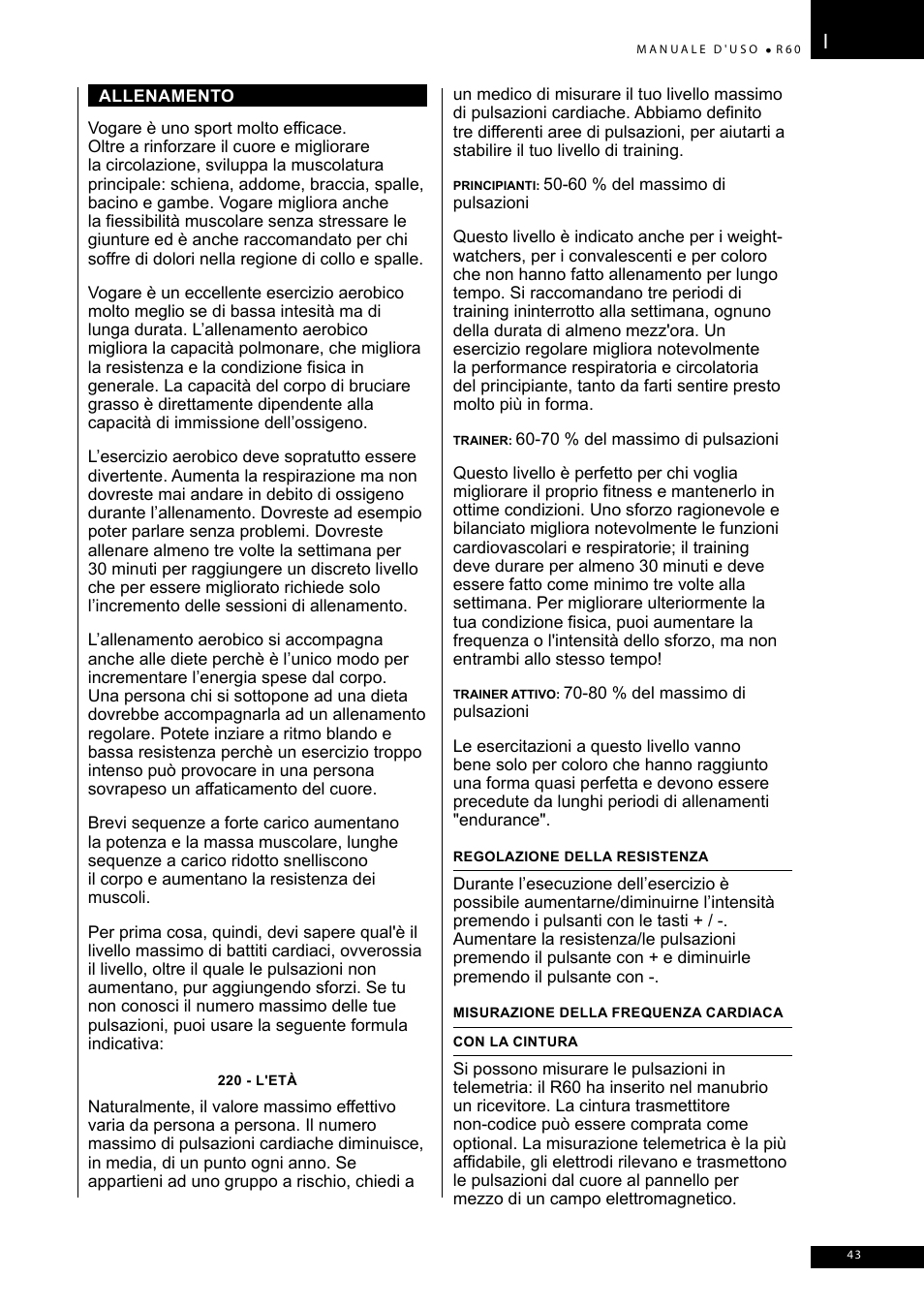 Tunturi R60 User Manual | Page 43 / 84