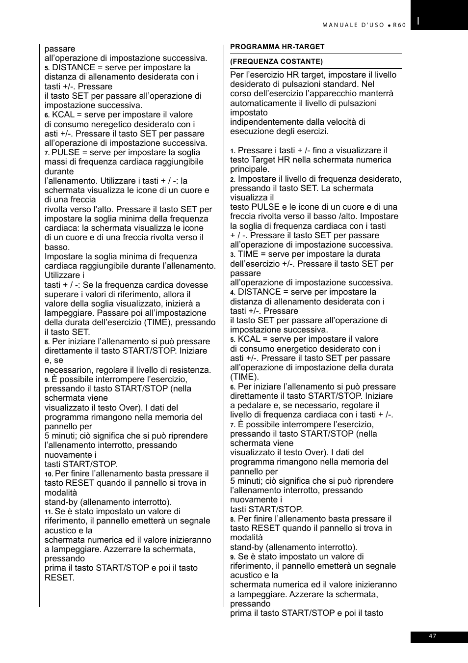 Tunturi R60 User Manual | Page 47 / 84