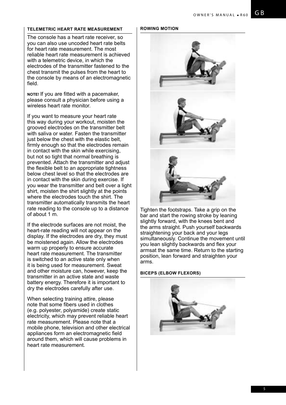 Tunturi R60 User Manual | Page 5 / 84