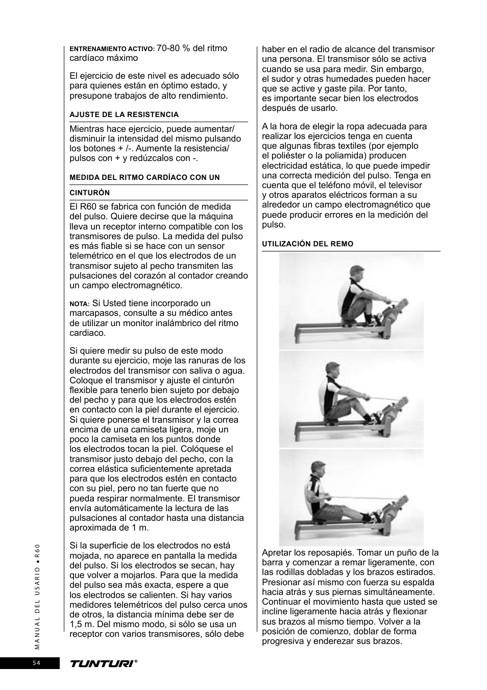 Tunturi R60 User Manual | Page 54 / 84