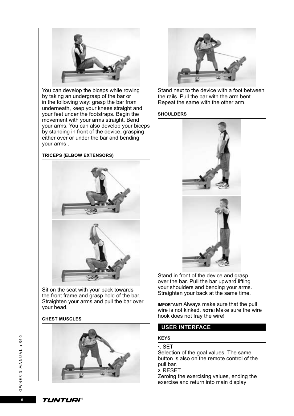 Tunturi R60 User Manual | Page 6 / 84