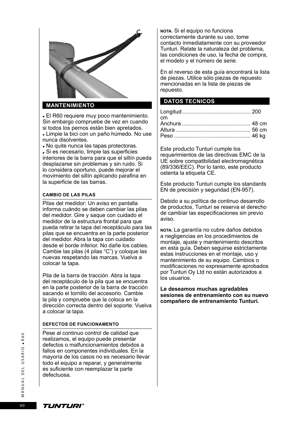 Tunturi R60 User Manual | Page 60 / 84