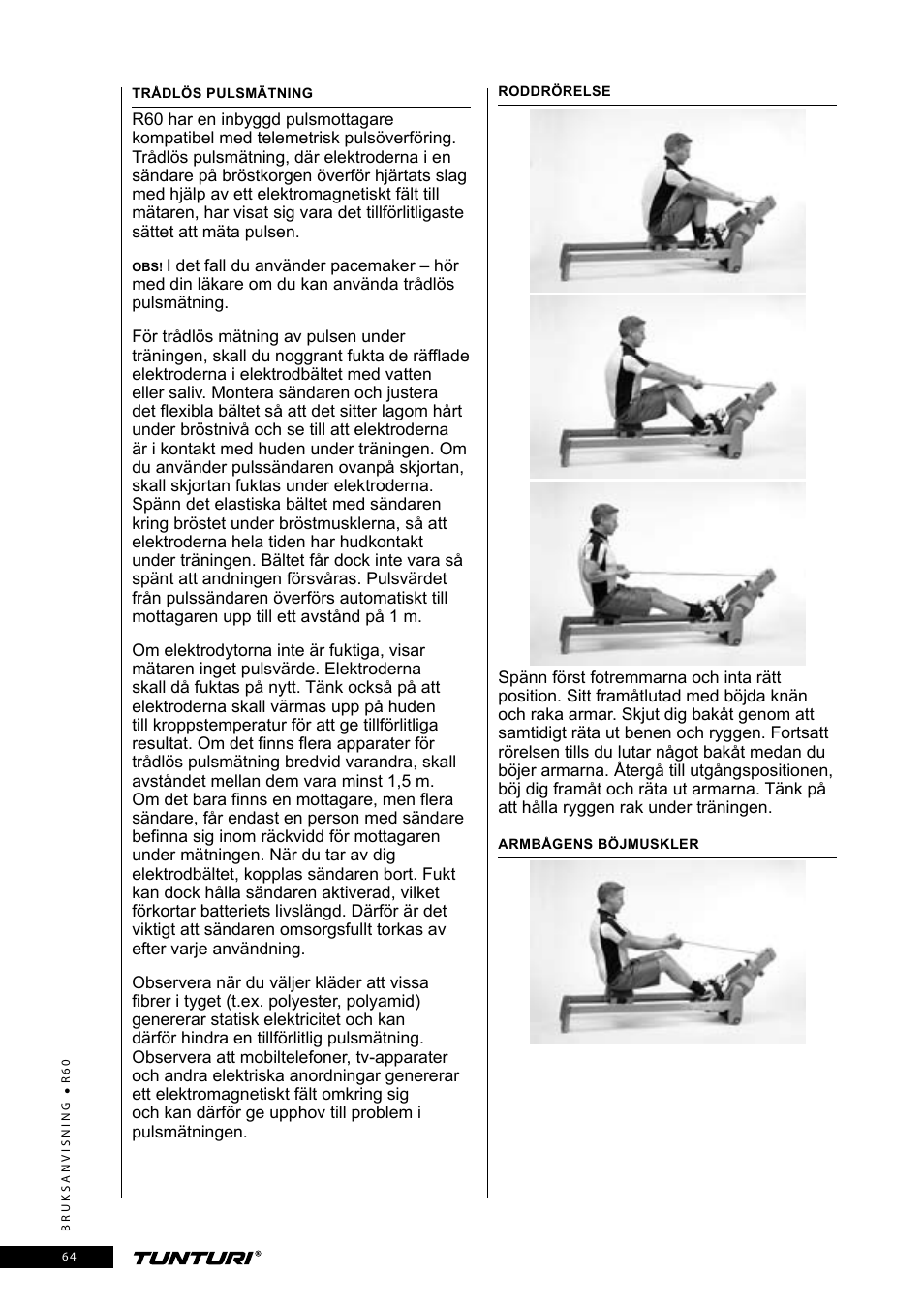 Tunturi R60 User Manual | Page 64 / 84