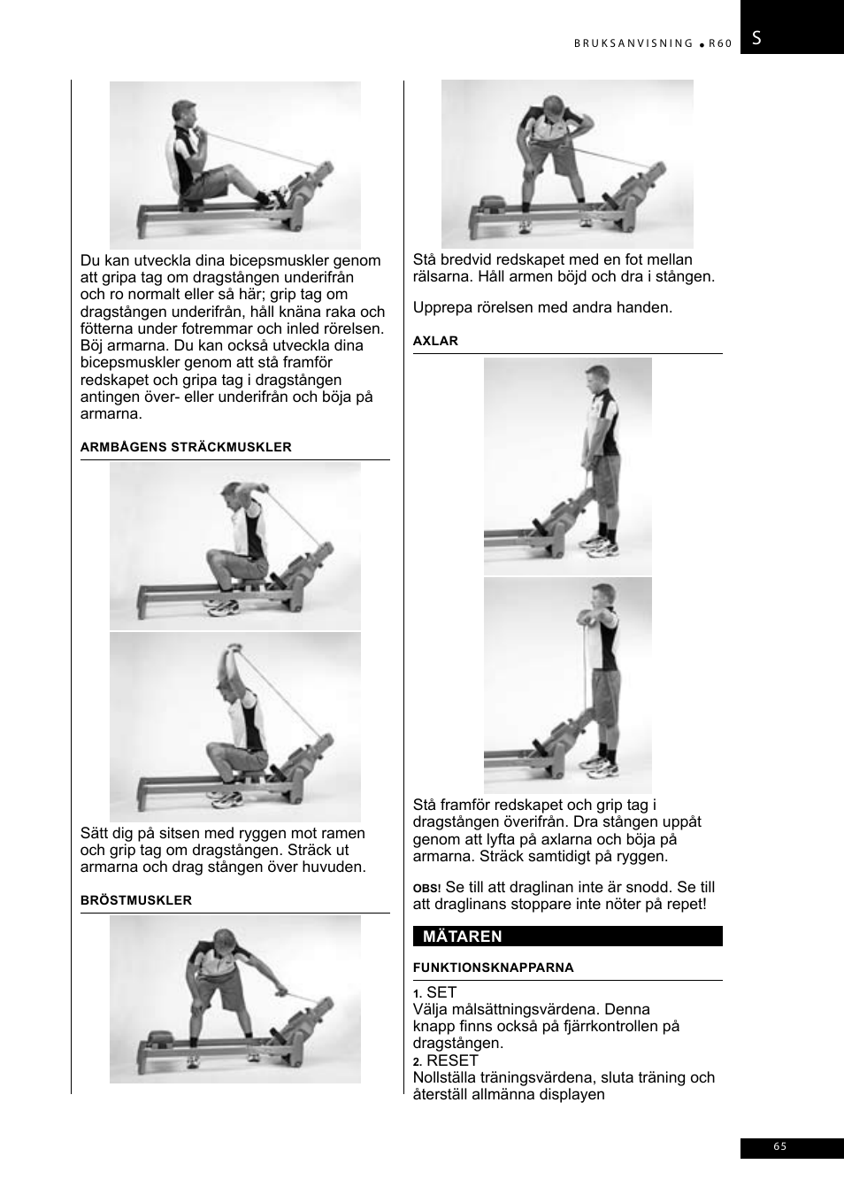 Tunturi R60 User Manual | Page 65 / 84