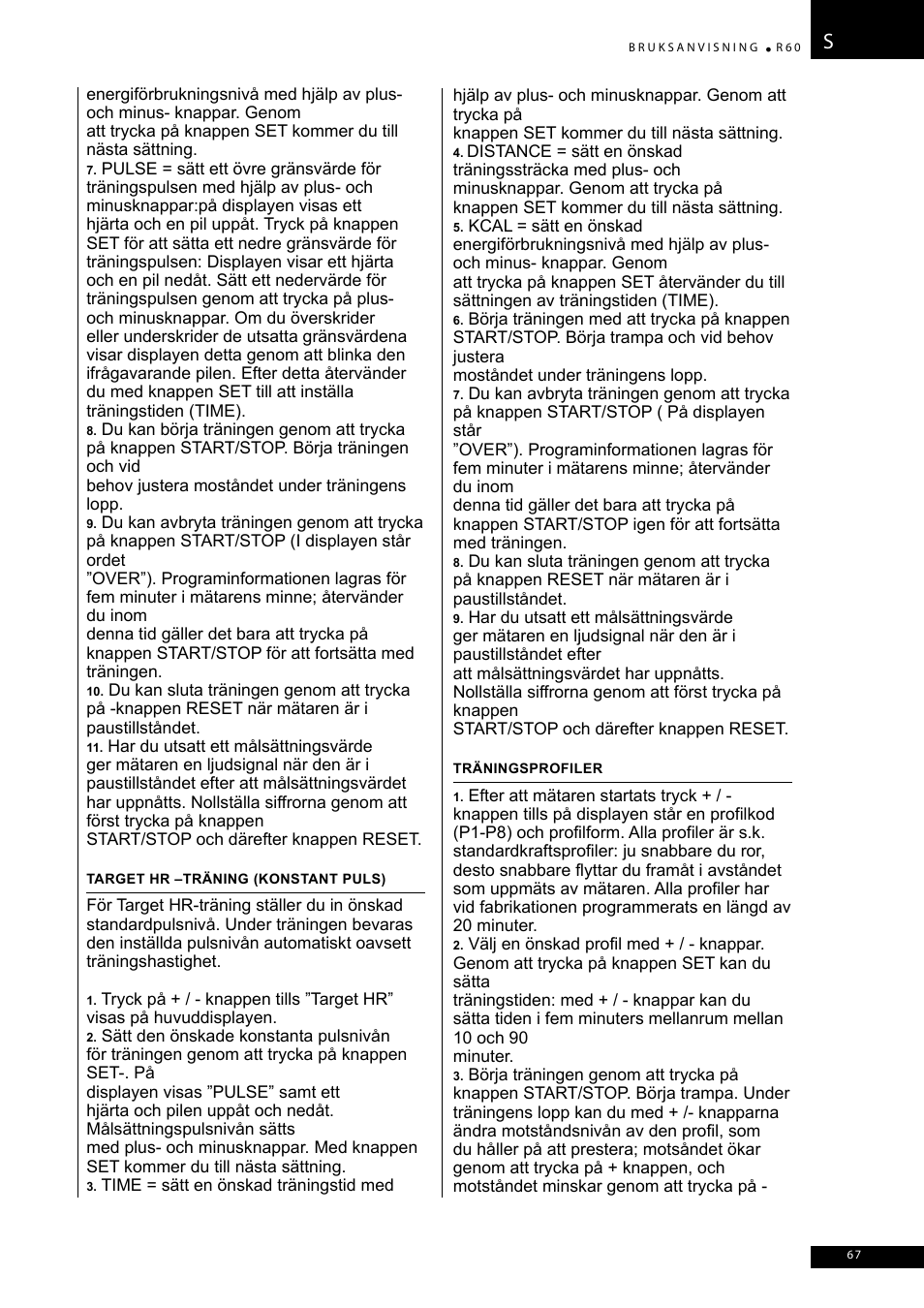 Tunturi R60 User Manual | Page 67 / 84