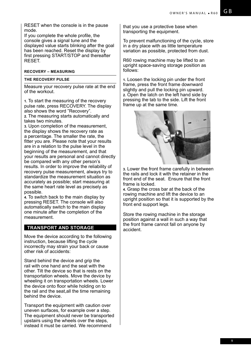 Tunturi R60 User Manual | Page 9 / 84