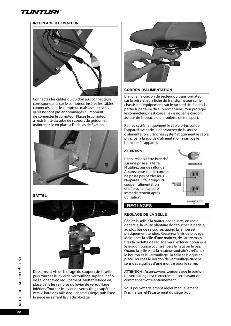 Tunturi E30 User Manual | Page 22 / 72
