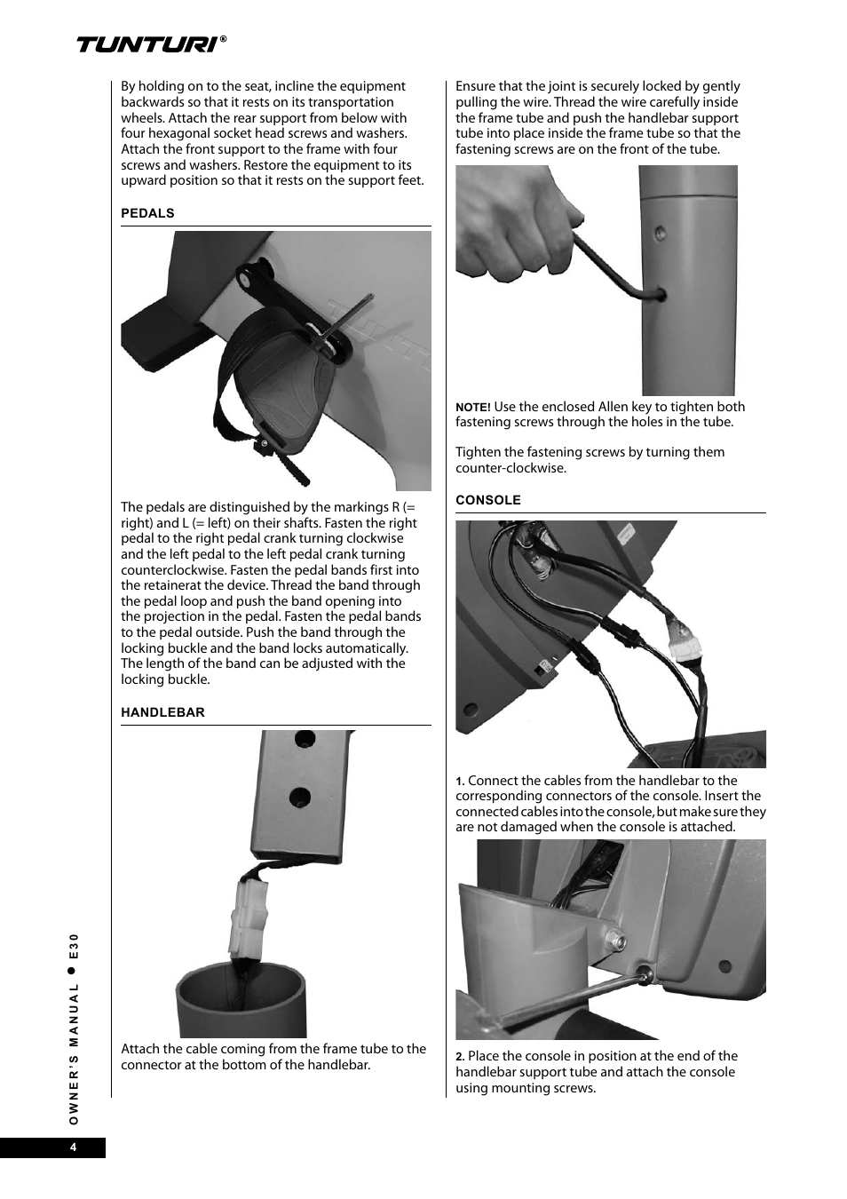 Tunturi E30 User Manual | Page 4 / 72