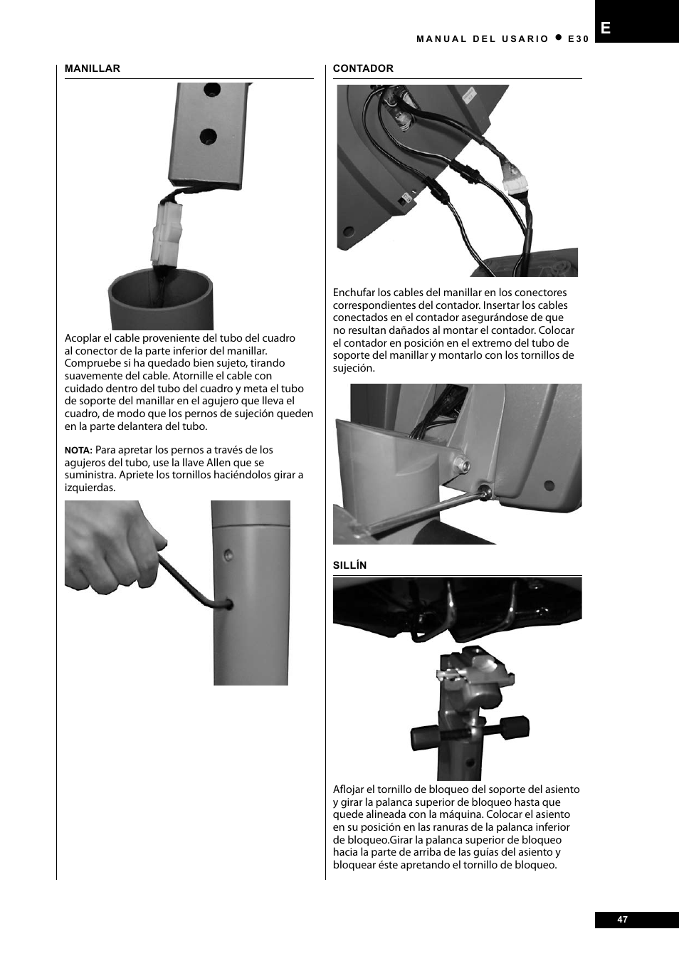 Tunturi E30 User Manual | Page 47 / 72