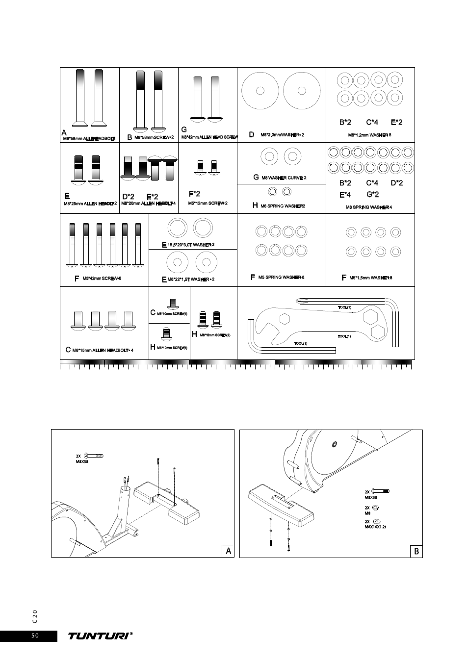 Ee*2 | Tunturi C20 User Manual | Page 50 / 56