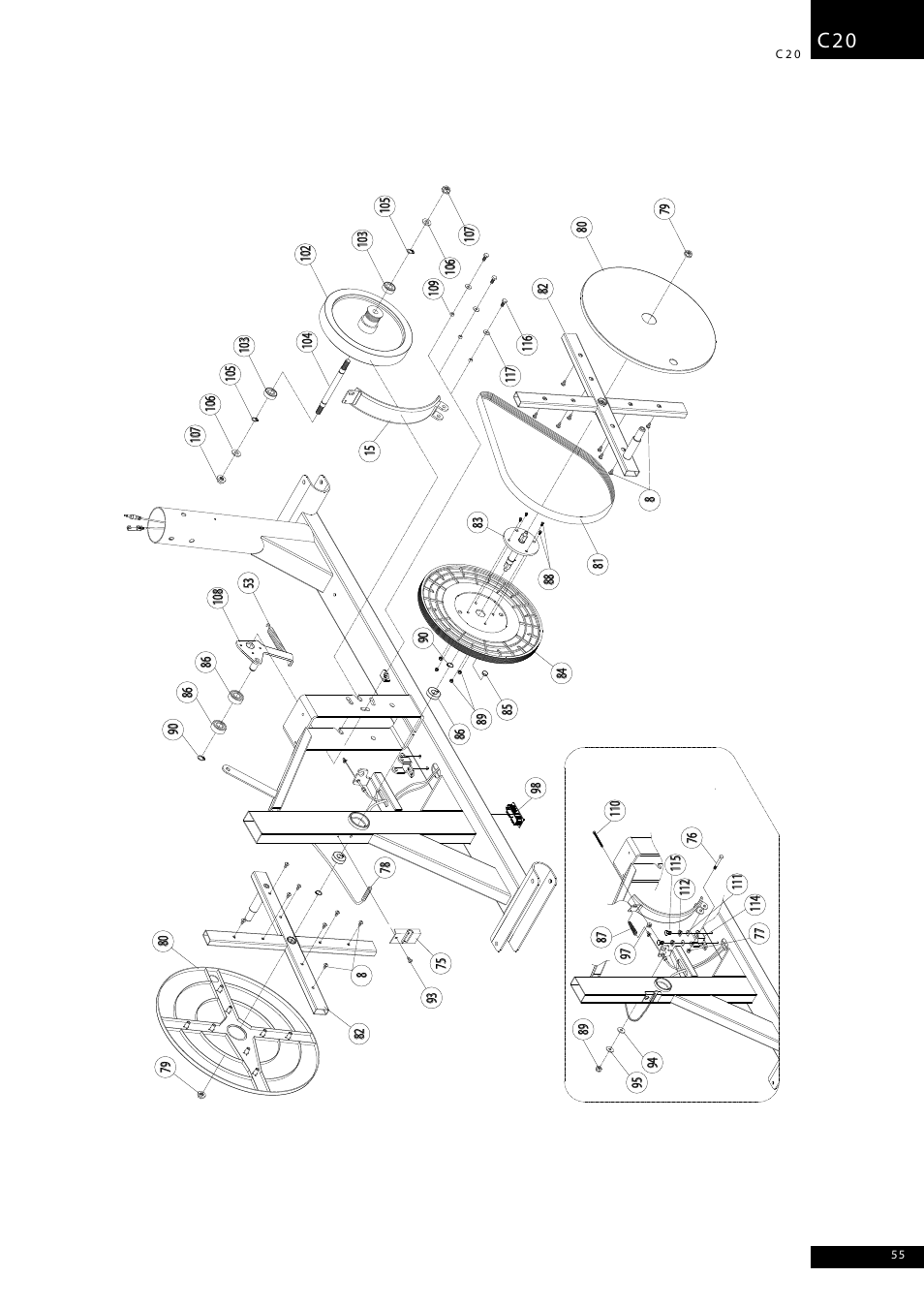 Tunturi C20 User Manual | Page 55 / 56