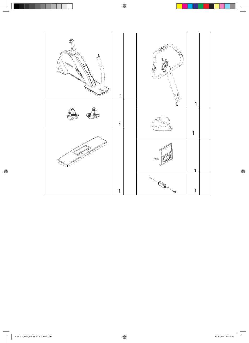 Tunturi E80L User Manual | Page 104 / 114