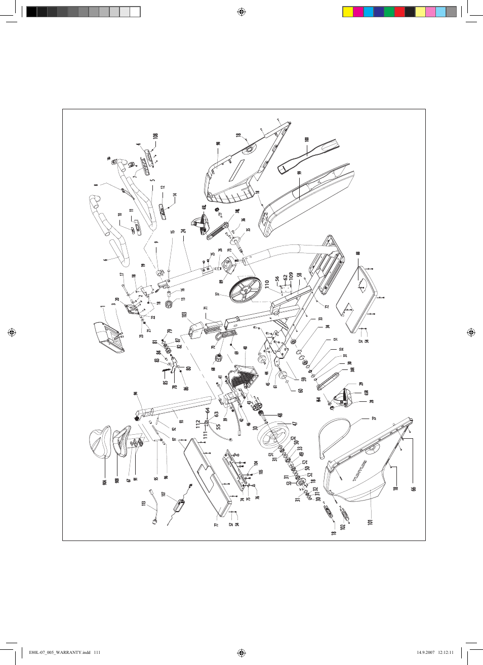 Tunturi E80L User Manual | Page 111 / 114