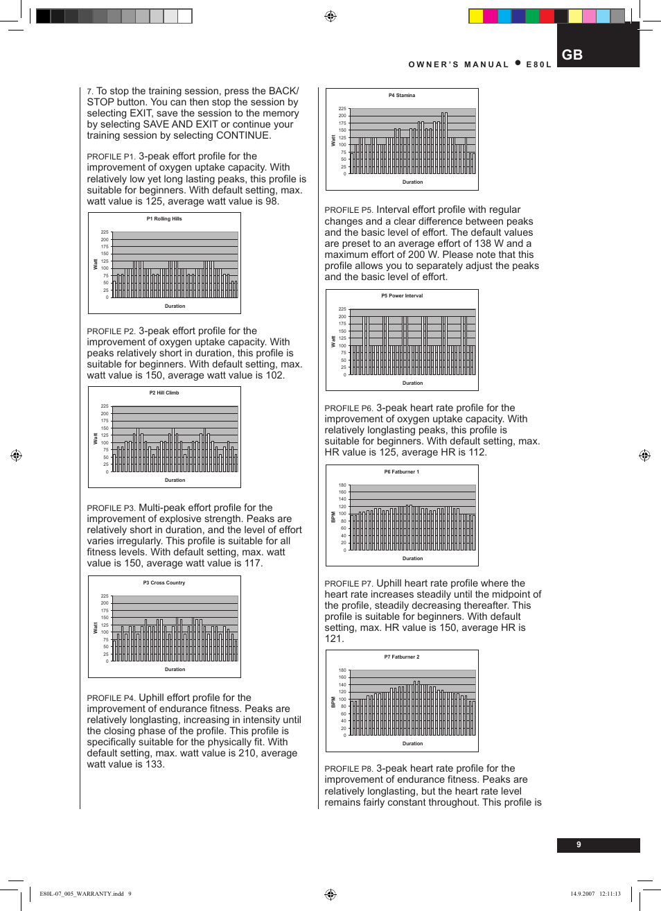 Tunturi E80L User Manual | Page 9 / 114