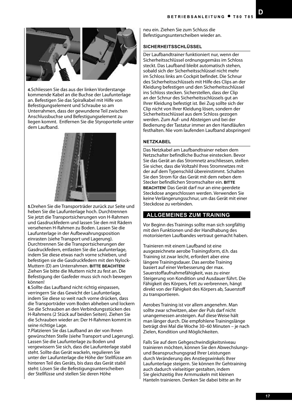 Tunturi T80 User Manual | Page 17 / 116