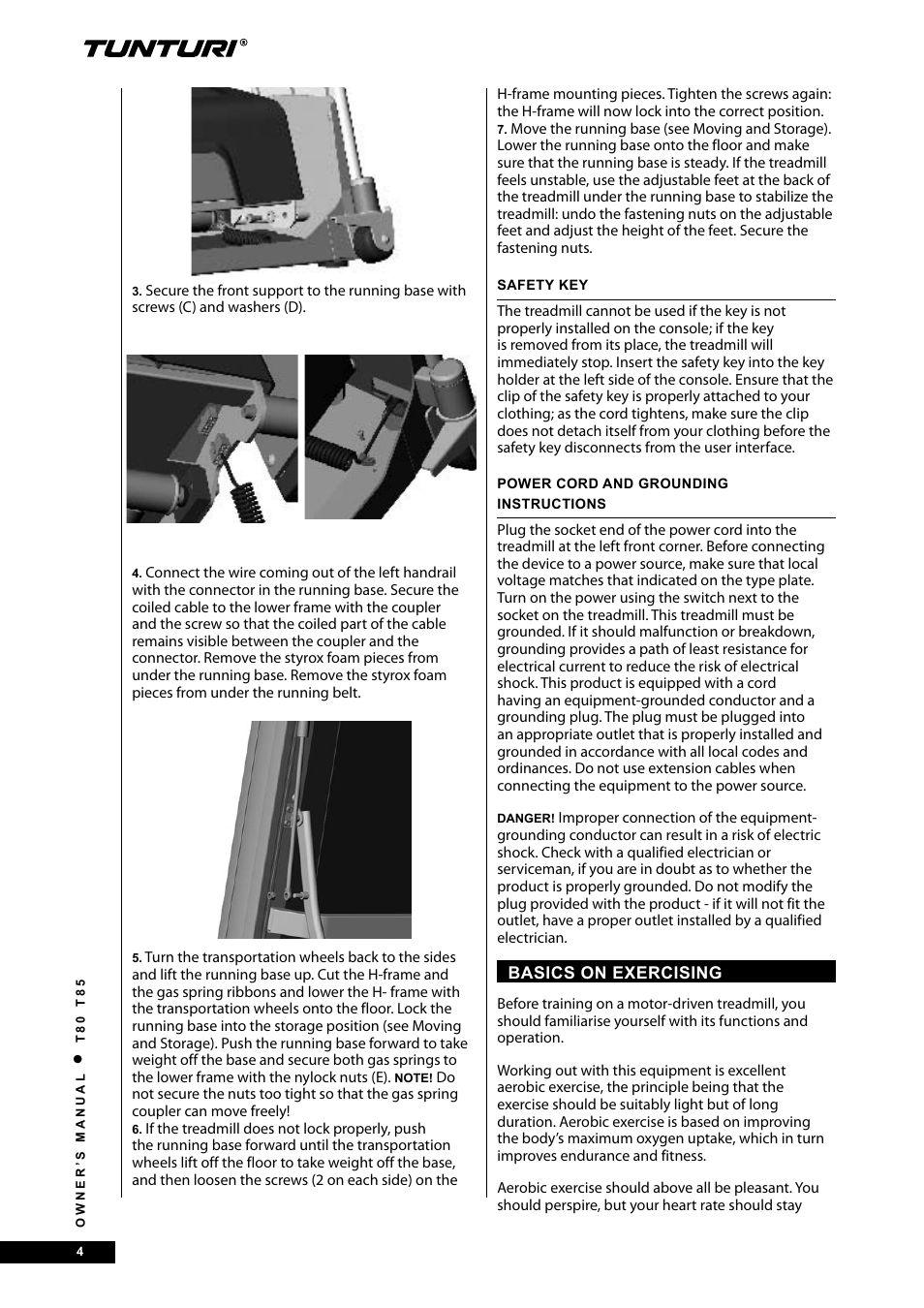 Tunturi T80 User Manual | Page 4 / 116