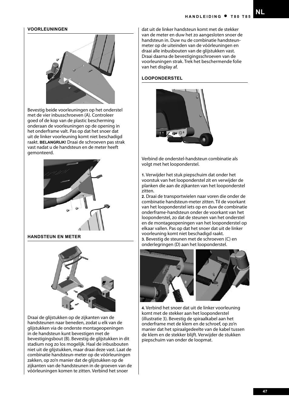 Tunturi T80 User Manual | Page 47 / 116