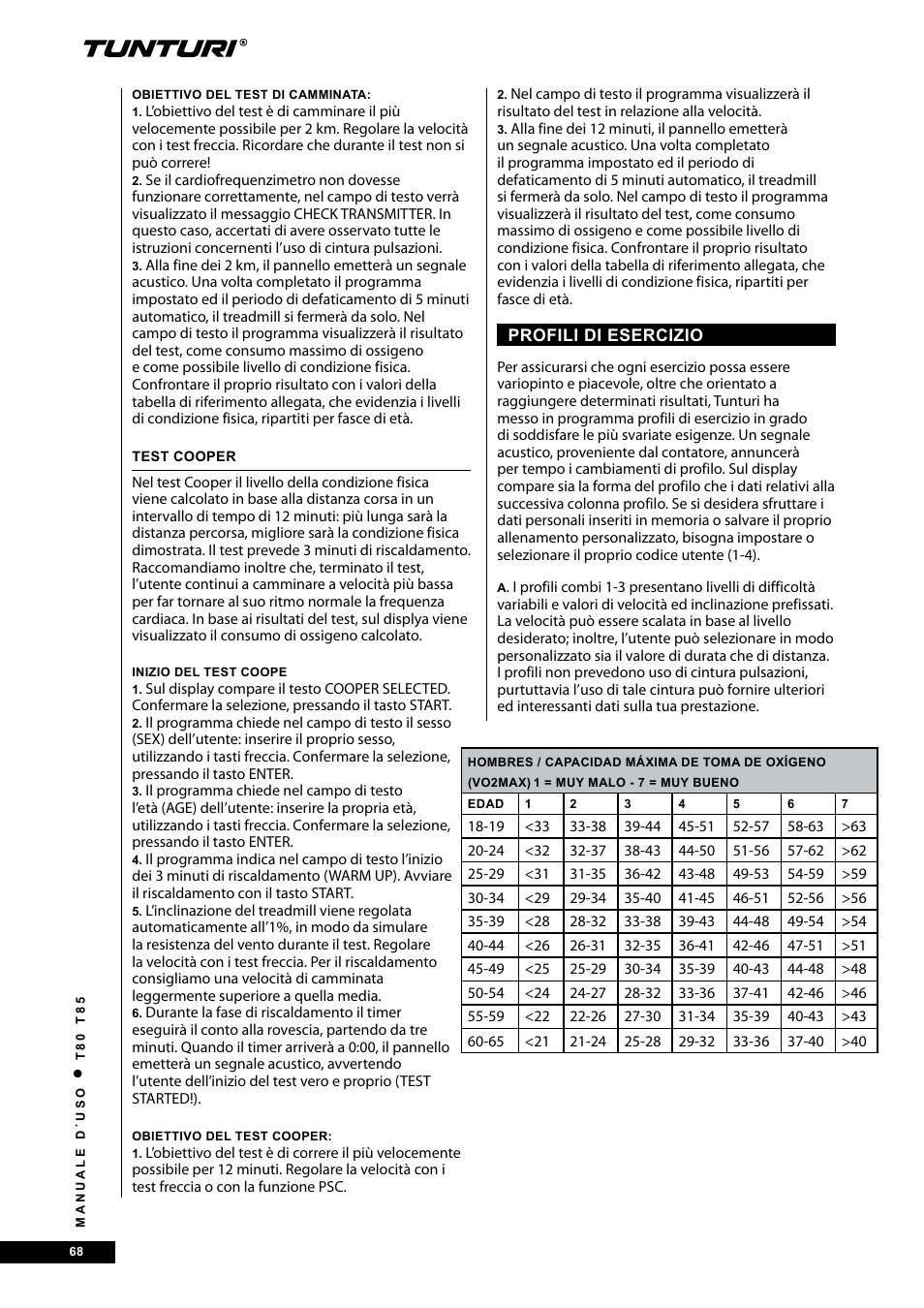 Tunturi T80 User Manual | Page 68 / 116