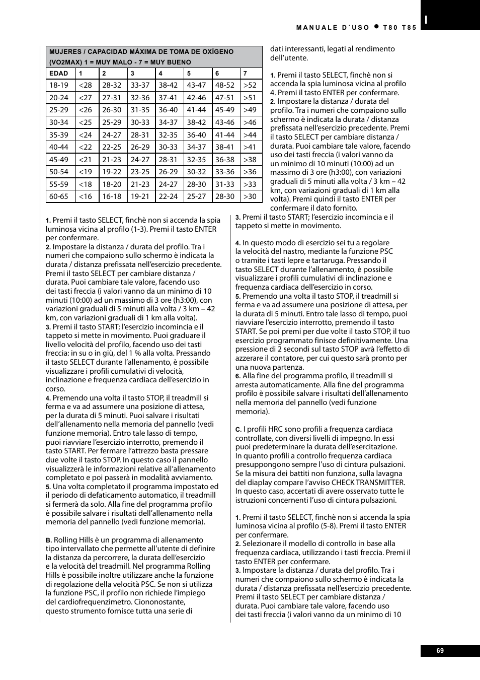 Tunturi T80 User Manual | Page 69 / 116