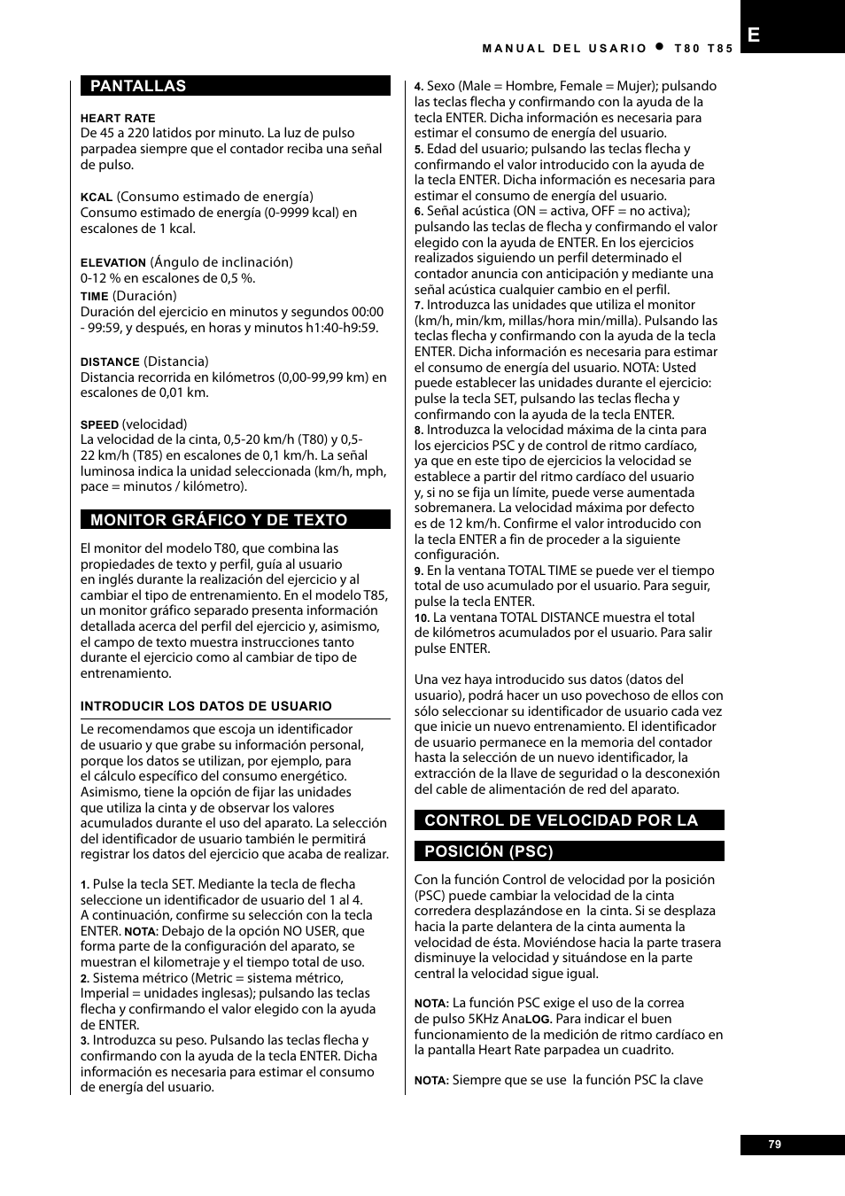 Tunturi T80 User Manual | Page 79 / 116