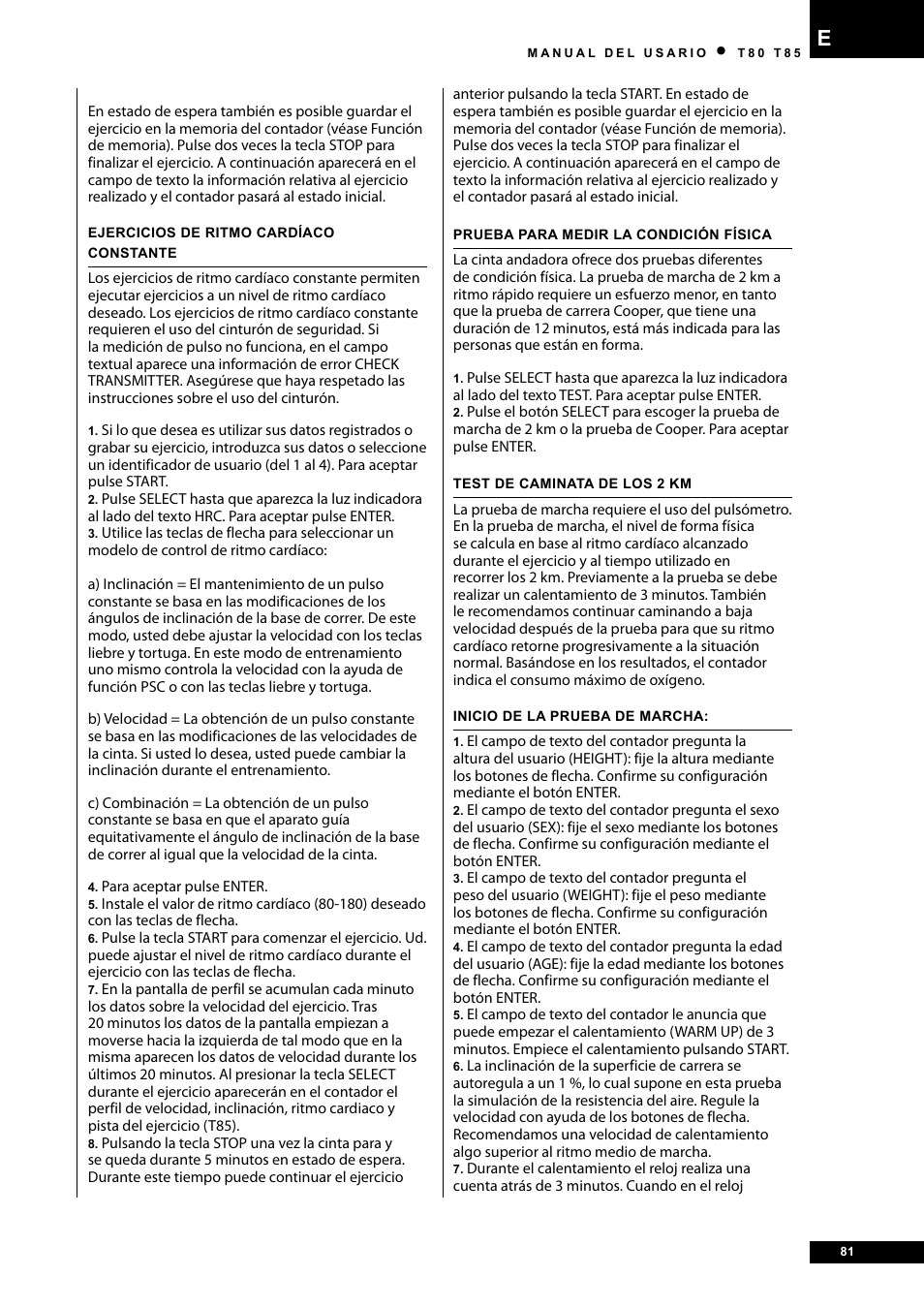 Tunturi T80 User Manual | Page 81 / 116