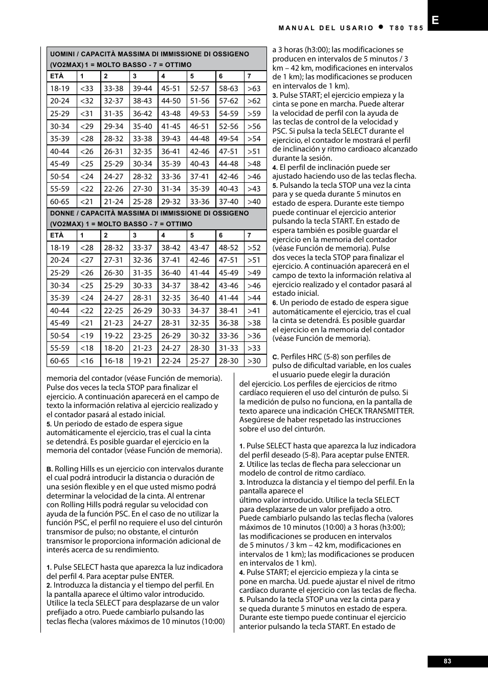 Tunturi T80 User Manual | Page 83 / 116