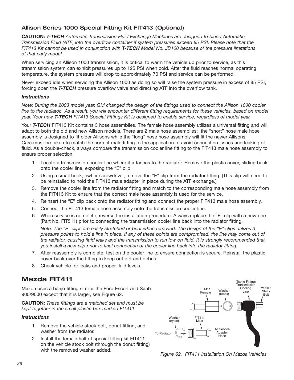 Mazda fit411 | T-Tech TT100 User Manual | Page 28 / 38