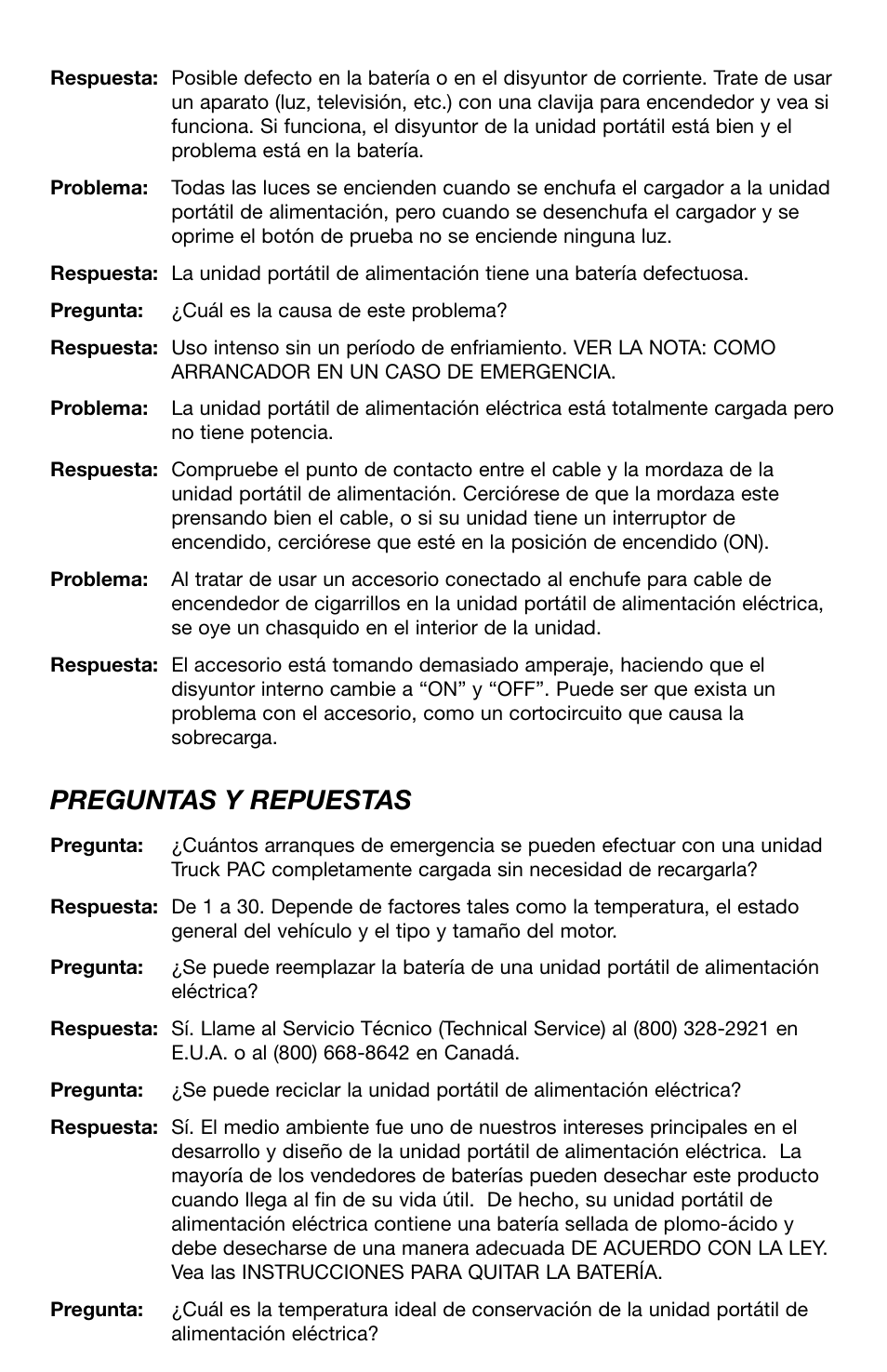 Preguntas y repuestas | T-Tech ES8000 User Manual | Page 18 / 32