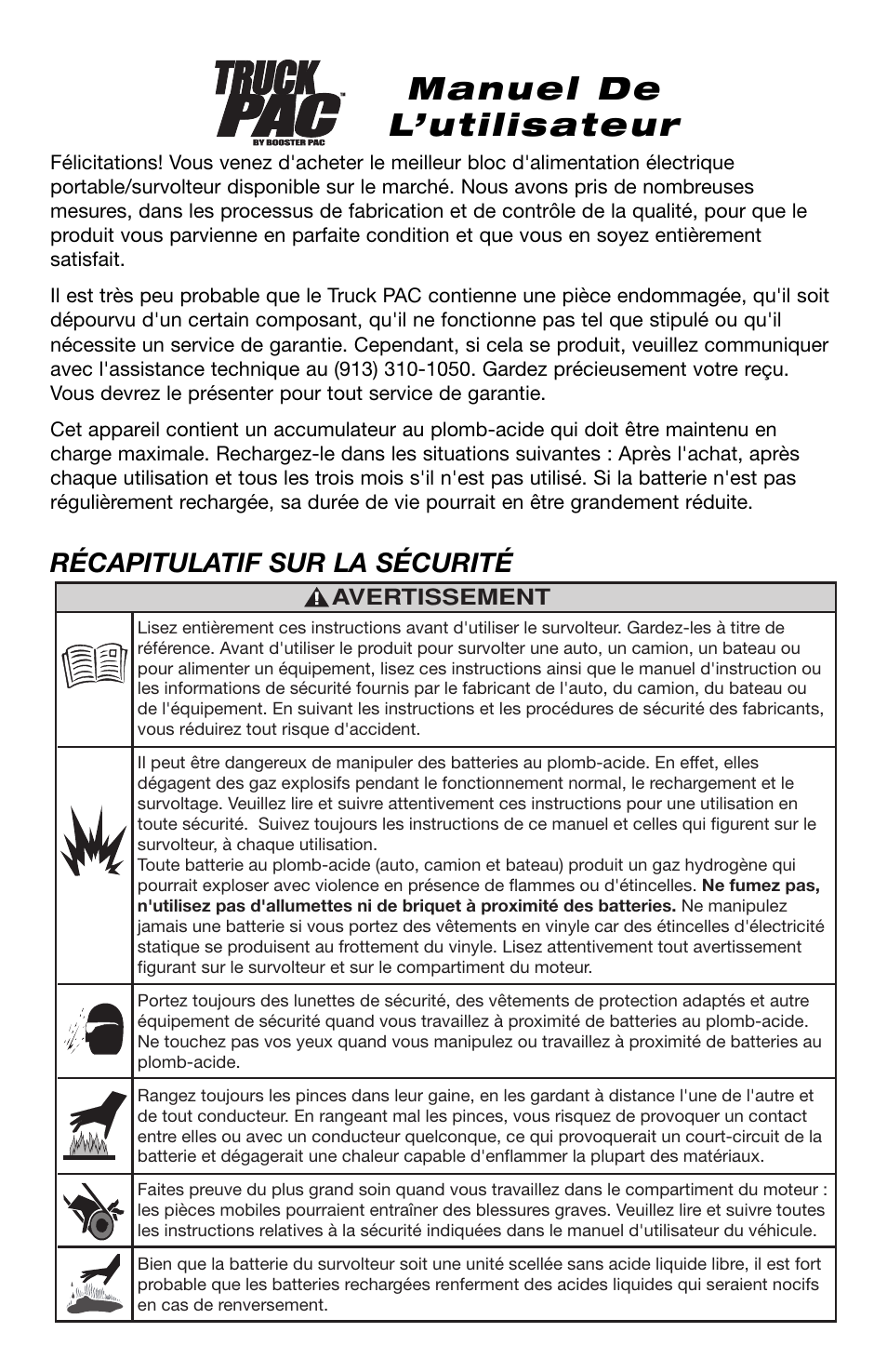 Récapitulatif sur la sécurité | T-Tech ES8000 User Manual | Page 22 / 32