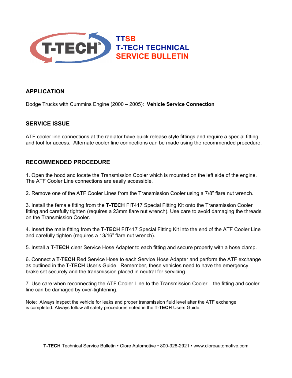T-Tech FIT417 User Manual | 1 page