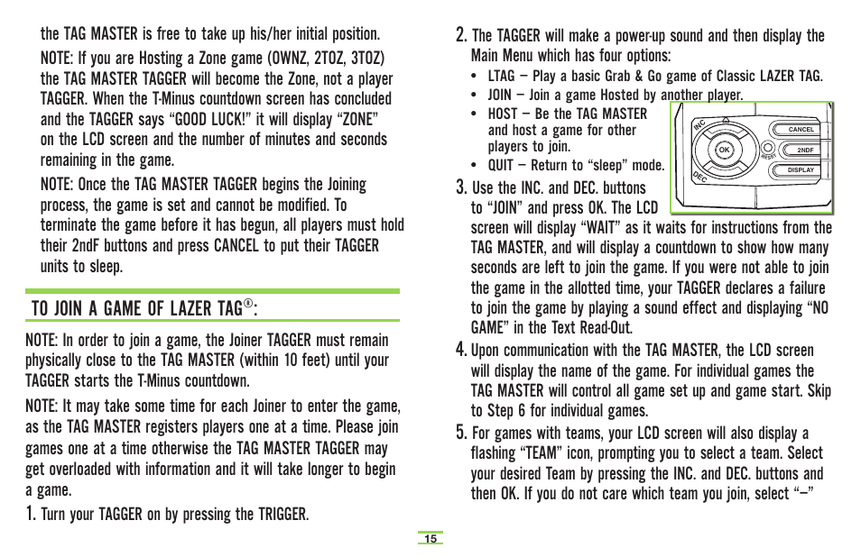 TAG Player System User Manual | Page 17 / 28