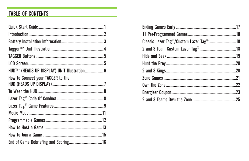 TAG Player System User Manual | Page 2 / 28