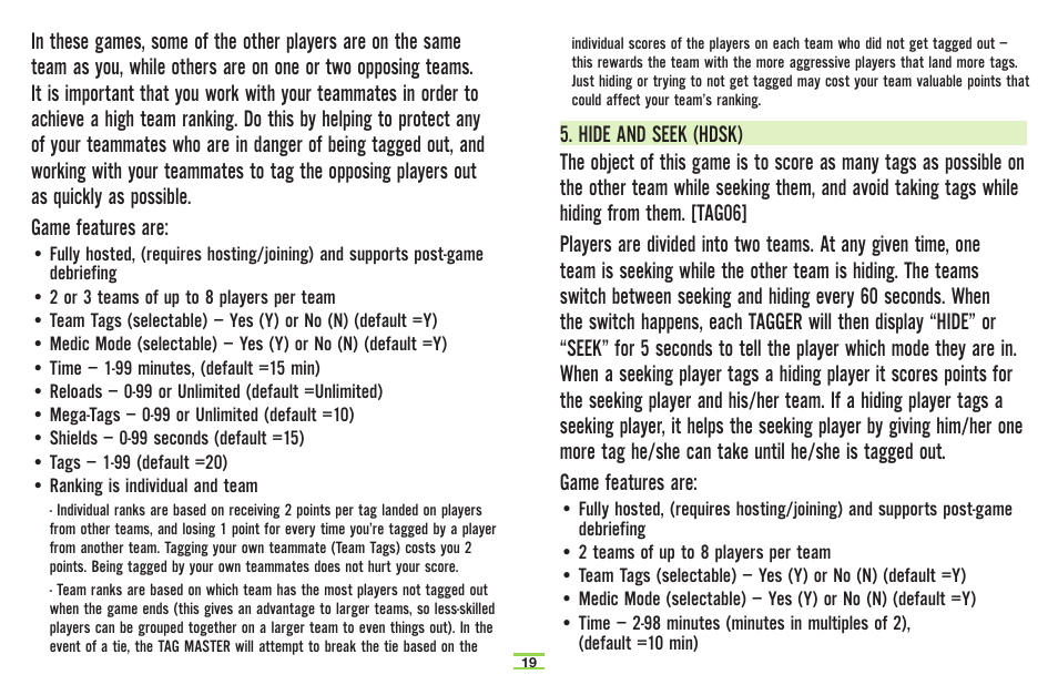 TAG Player System User Manual | Page 21 / 28