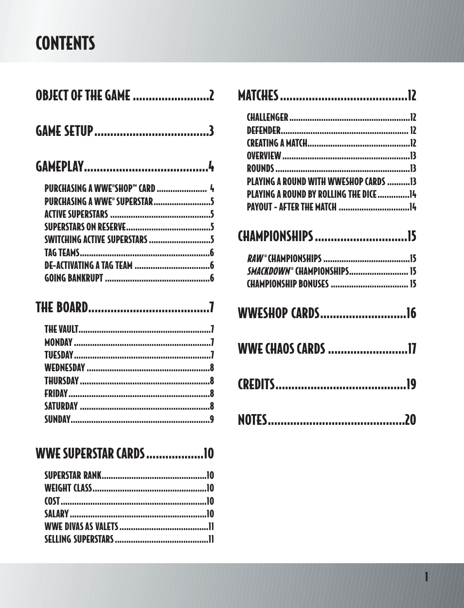 TAG Wrestling DVD Board Game User Manual | Page 3 / 24